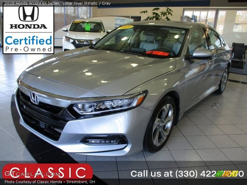 Lunar Silver Metallic / Gray 2018 Honda Accord EX Sedan