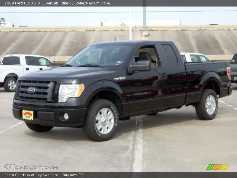 Black / Stone/Medium Stone 2009 Ford F150 STX SuperCab