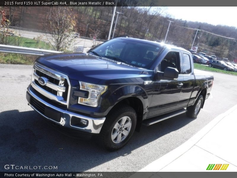 Blue Jeans Metallic / Black 2015 Ford F150 XLT SuperCab 4x4