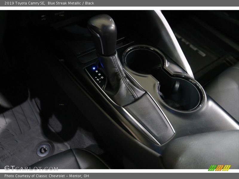 Blue Streak Metallic / Black 2019 Toyota Camry SE