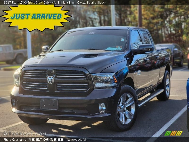 Brilliant Black Crystal Pearl / Black 2017 Ram 1500 Sport Crew Cab 4x4