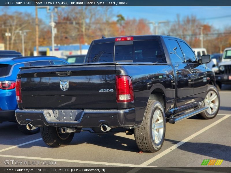 Brilliant Black Crystal Pearl / Black 2017 Ram 1500 Sport Crew Cab 4x4