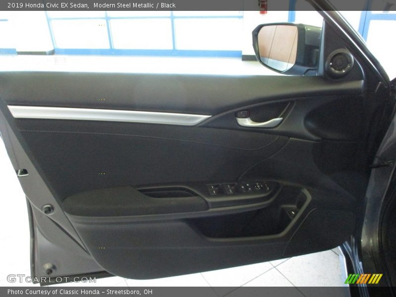 Modern Steel Metallic / Black 2019 Honda Civic EX Sedan
