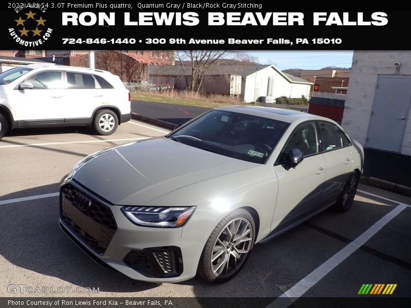 Quantum Gray / Black/Rock Gray Stitching 2022 Audi S4 3.0T Premium Plus quattro