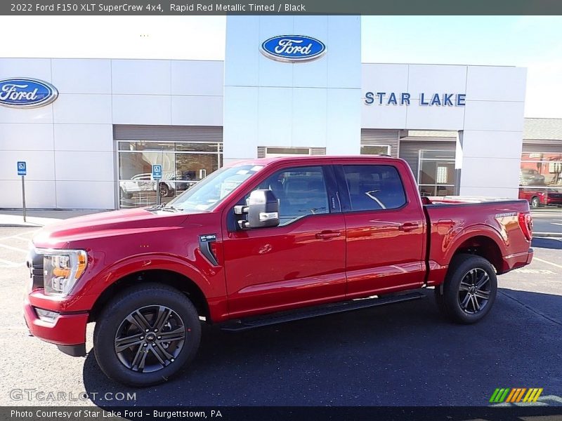 Rapid Red Metallic Tinted / Black 2022 Ford F150 XLT SuperCrew 4x4
