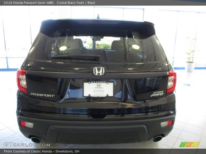 Crystal Black Pearl / Black 2019 Honda Passport Sport AWD