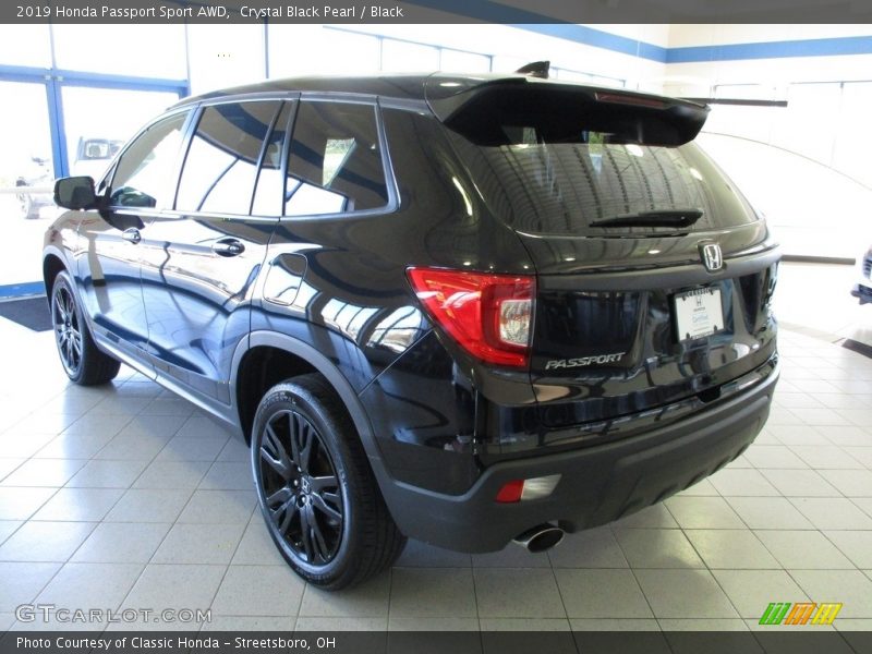 Crystal Black Pearl / Black 2019 Honda Passport Sport AWD