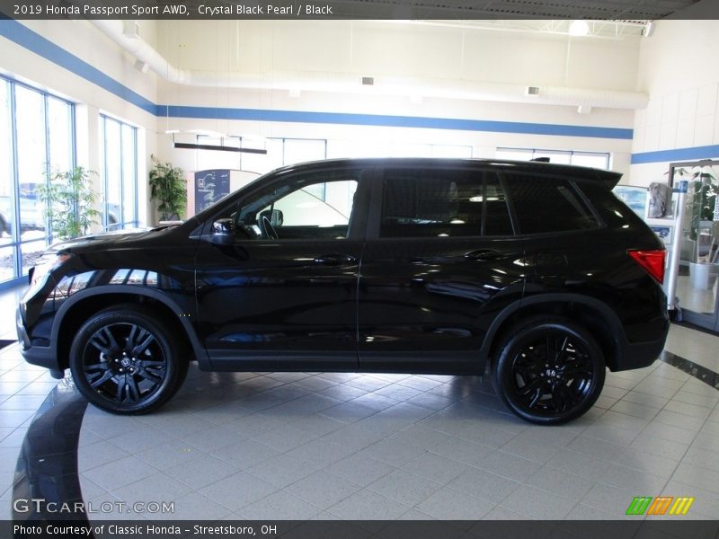 Crystal Black Pearl / Black 2019 Honda Passport Sport AWD