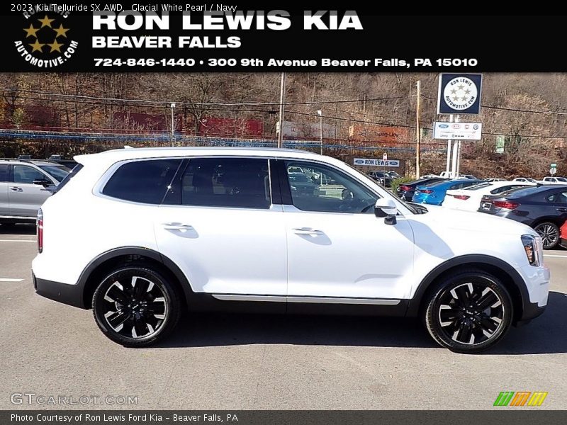 Glacial White Pearl / Navy 2023 Kia Telluride SX AWD