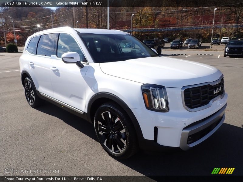 Glacial White Pearl / Navy 2023 Kia Telluride SX AWD