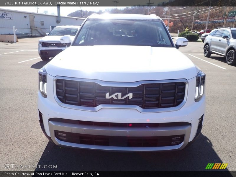 Glacial White Pearl / Navy 2023 Kia Telluride SX AWD
