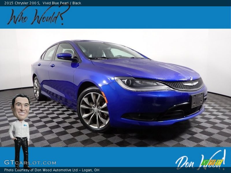 Vivid Blue Pearl / Black 2015 Chrysler 200 S