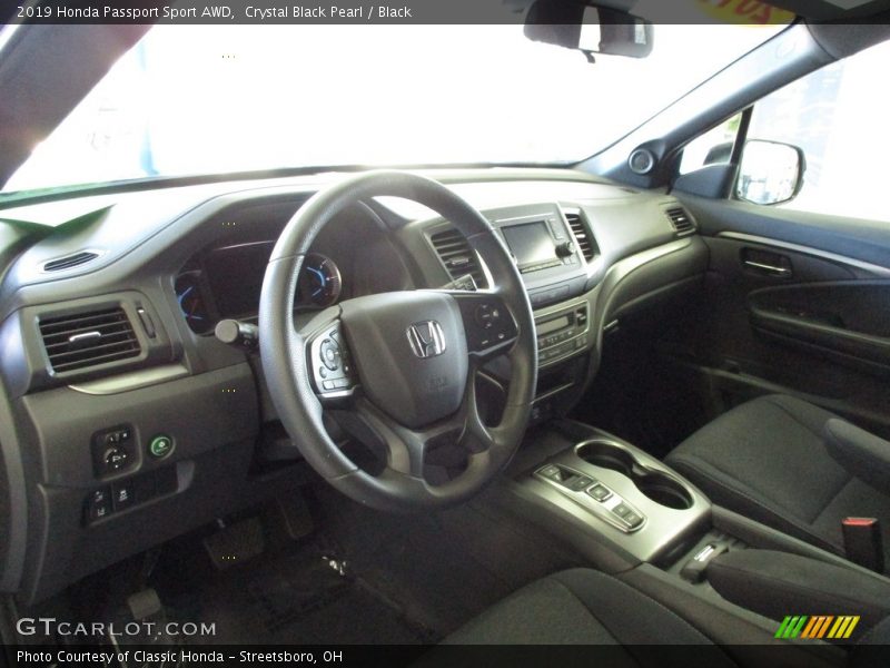 Crystal Black Pearl / Black 2019 Honda Passport Sport AWD