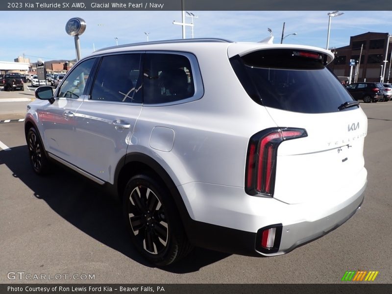 Glacial White Pearl / Navy 2023 Kia Telluride SX AWD