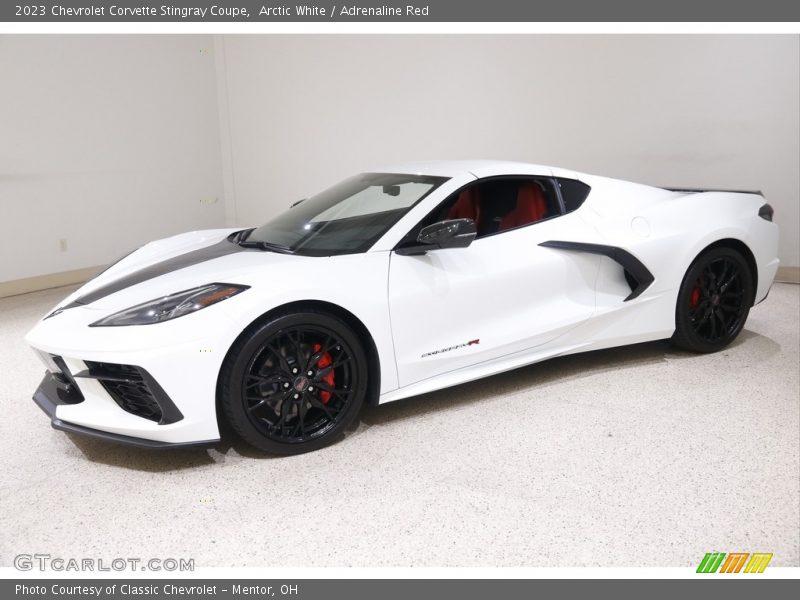 Arctic White / Adrenaline Red 2023 Chevrolet Corvette Stingray Coupe