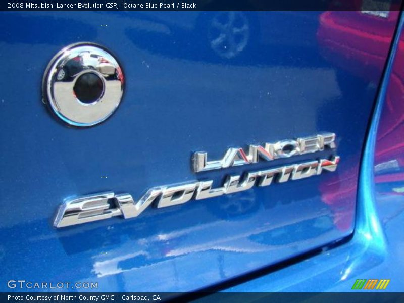 Octane Blue Pearl / Black 2008 Mitsubishi Lancer Evolution GSR
