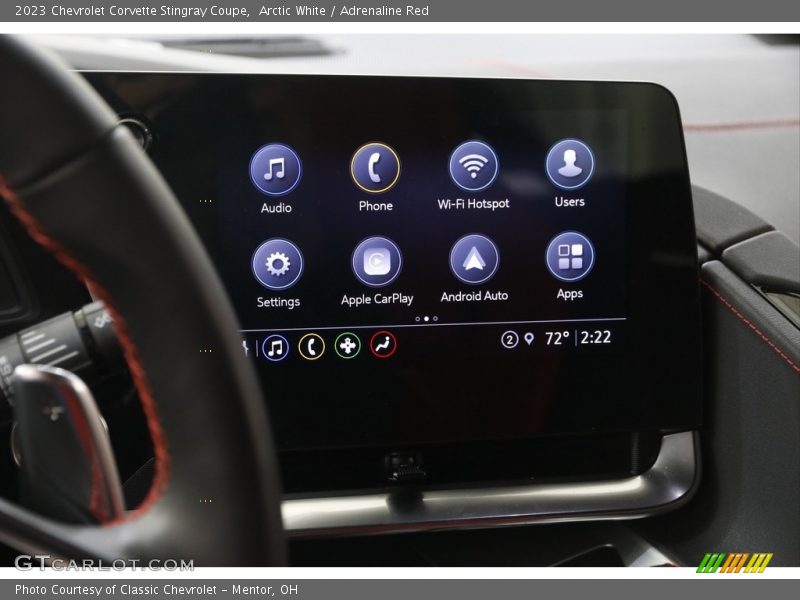 Arctic White / Adrenaline Red 2023 Chevrolet Corvette Stingray Coupe