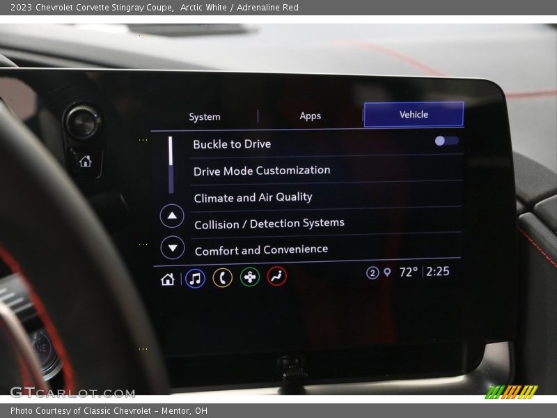 Arctic White / Adrenaline Red 2023 Chevrolet Corvette Stingray Coupe