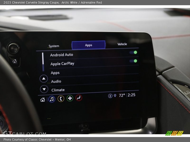 Arctic White / Adrenaline Red 2023 Chevrolet Corvette Stingray Coupe