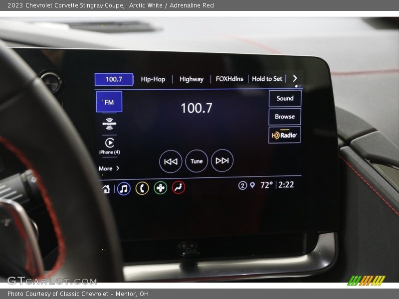 Arctic White / Adrenaline Red 2023 Chevrolet Corvette Stingray Coupe