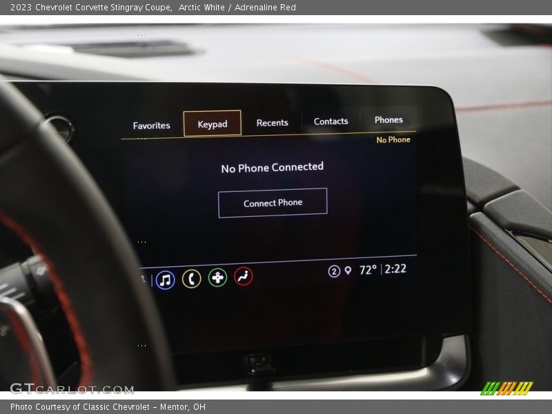 Arctic White / Adrenaline Red 2023 Chevrolet Corvette Stingray Coupe