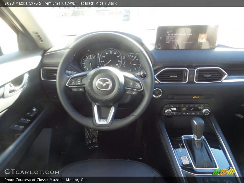Jet Black Mica / Black 2023 Mazda CX-5 S Premium Plus AWD