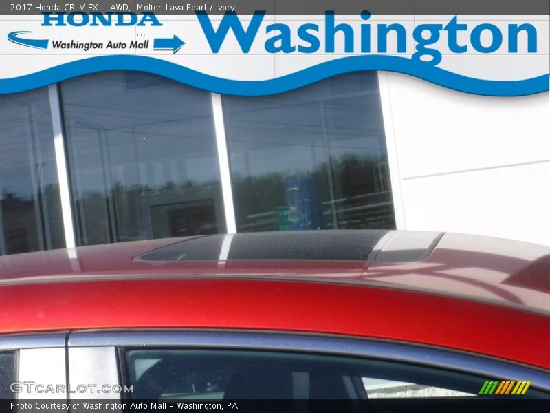 Molten Lava Pearl / Ivory 2017 Honda CR-V EX-L AWD