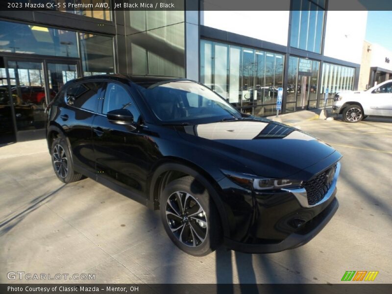 Jet Black Mica / Black 2023 Mazda CX-5 S Premium AWD