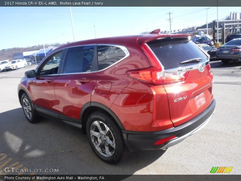 Molten Lava Pearl / Ivory 2017 Honda CR-V EX-L AWD