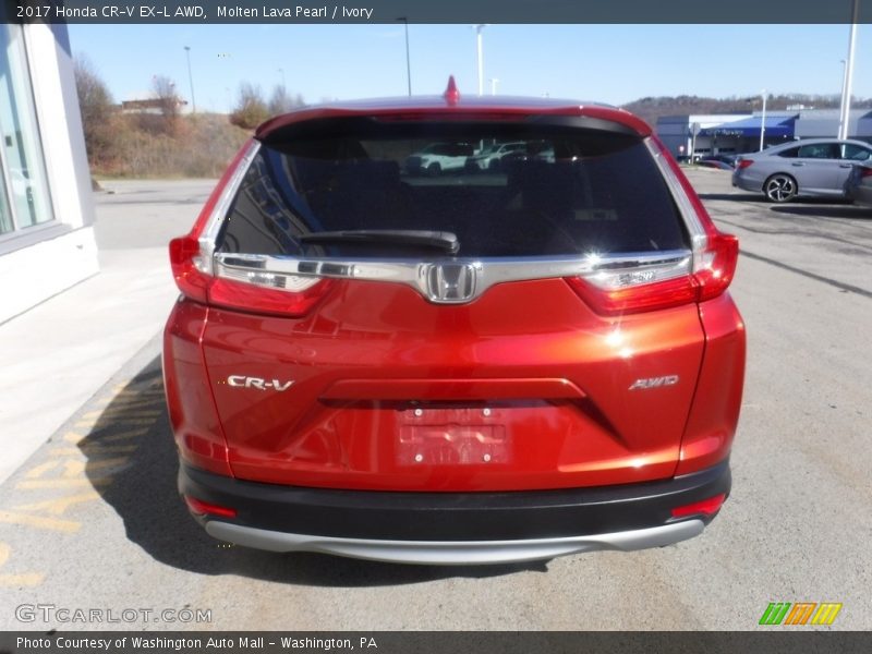 Molten Lava Pearl / Ivory 2017 Honda CR-V EX-L AWD