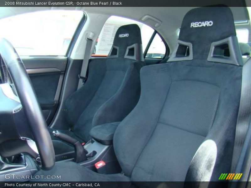 Octane Blue Pearl / Black 2008 Mitsubishi Lancer Evolution GSR