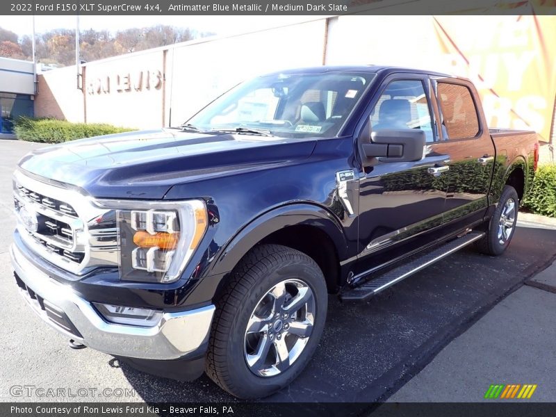 Antimatter Blue Metallic / Medium Dark Slate 2022 Ford F150 XLT SuperCrew 4x4