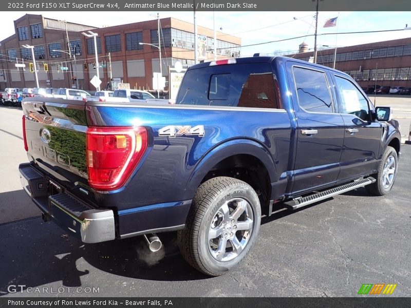 Antimatter Blue Metallic / Medium Dark Slate 2022 Ford F150 XLT SuperCrew 4x4