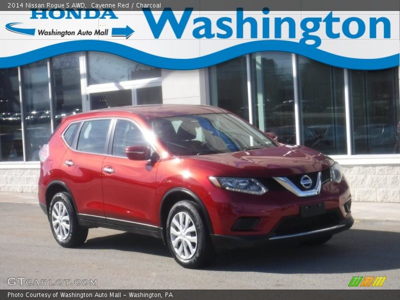 Cayenne Red / Charcoal 2014 Nissan Rogue S AWD