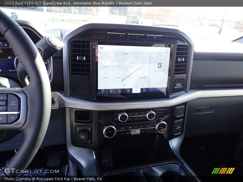 Antimatter Blue Metallic / Medium Dark Slate 2022 Ford F150 XLT SuperCrew 4x4