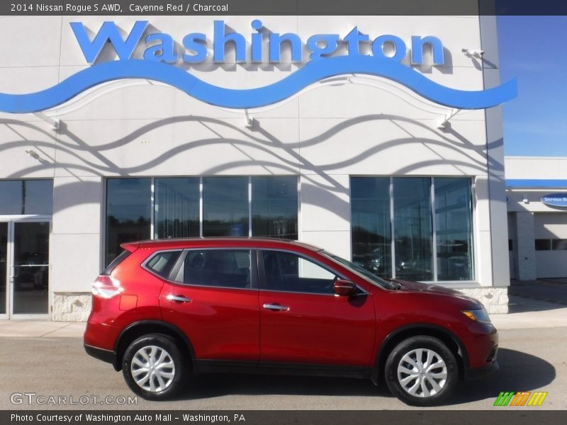 Cayenne Red / Charcoal 2014 Nissan Rogue S AWD