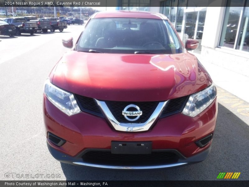 Cayenne Red / Charcoal 2014 Nissan Rogue S AWD