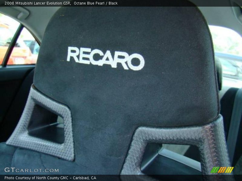 Octane Blue Pearl / Black 2008 Mitsubishi Lancer Evolution GSR