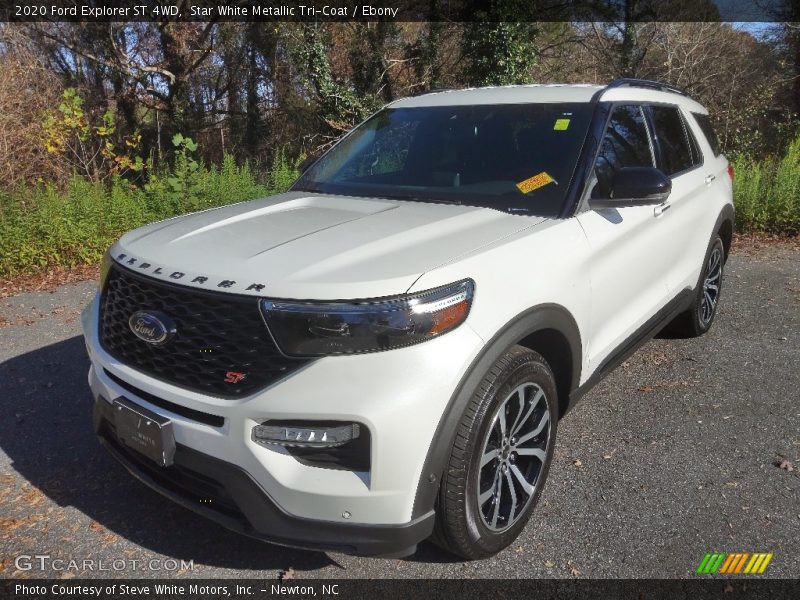 Star White Metallic Tri-Coat / Ebony 2020 Ford Explorer ST 4WD