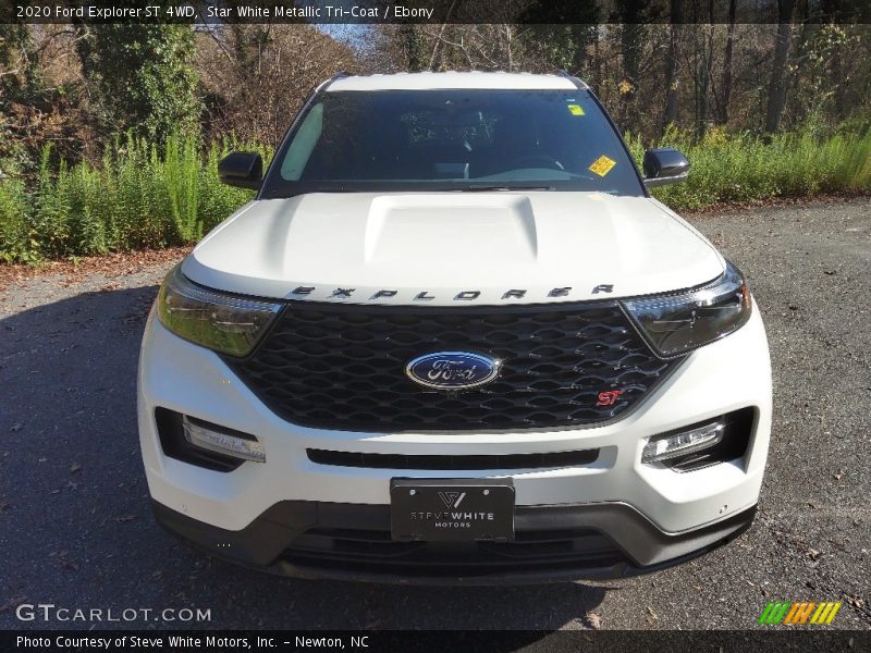 Star White Metallic Tri-Coat / Ebony 2020 Ford Explorer ST 4WD