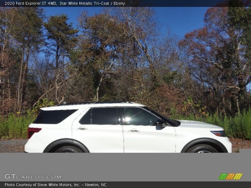 Star White Metallic Tri-Coat / Ebony 2020 Ford Explorer ST 4WD