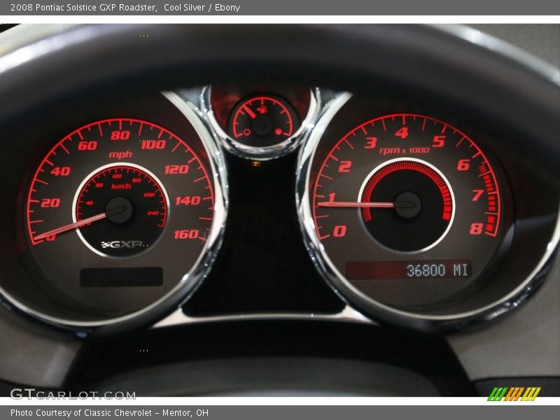 Cool Silver / Ebony 2008 Pontiac Solstice GXP Roadster