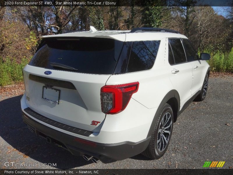 Star White Metallic Tri-Coat / Ebony 2020 Ford Explorer ST 4WD