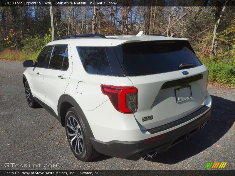 Star White Metallic Tri-Coat / Ebony 2020 Ford Explorer ST 4WD