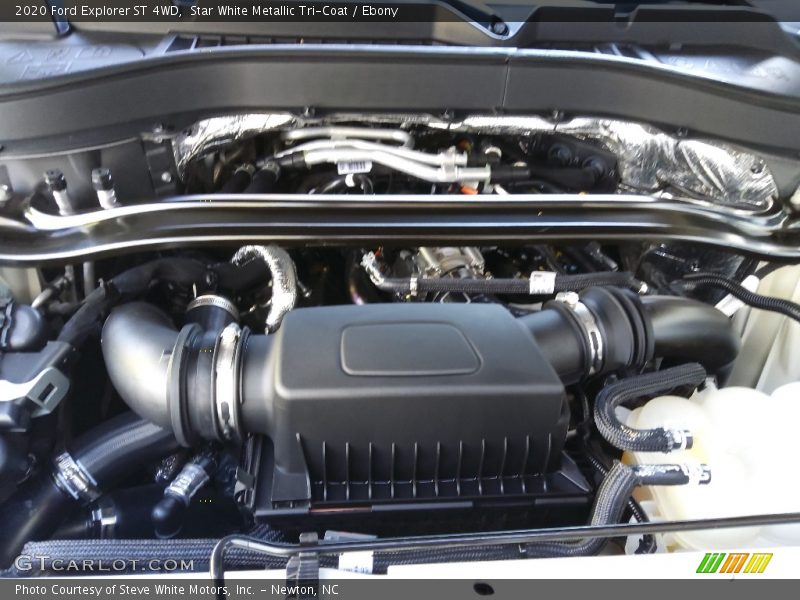 Star White Metallic Tri-Coat / Ebony 2020 Ford Explorer ST 4WD
