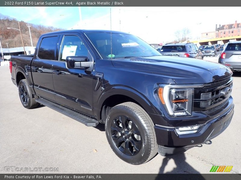 Agate Black Metallic / Black 2022 Ford F150 Lariat SuperCrew 4x4