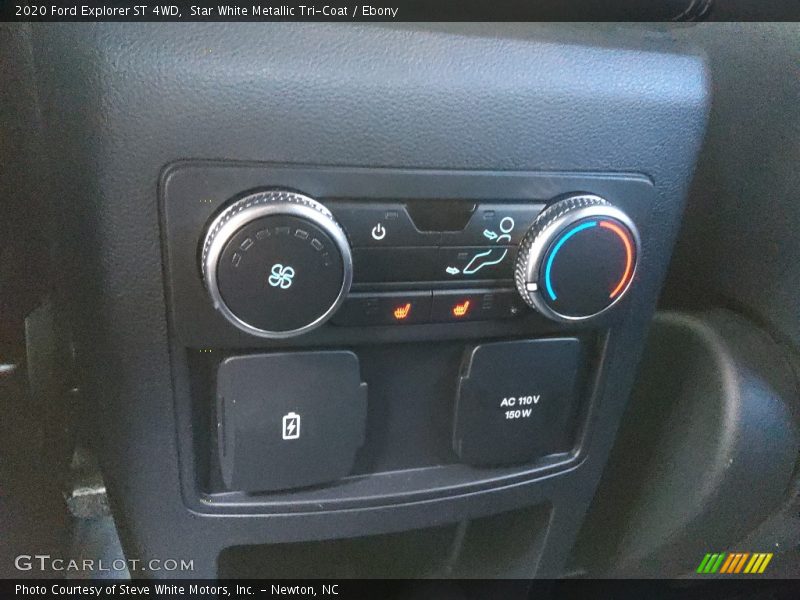 Star White Metallic Tri-Coat / Ebony 2020 Ford Explorer ST 4WD