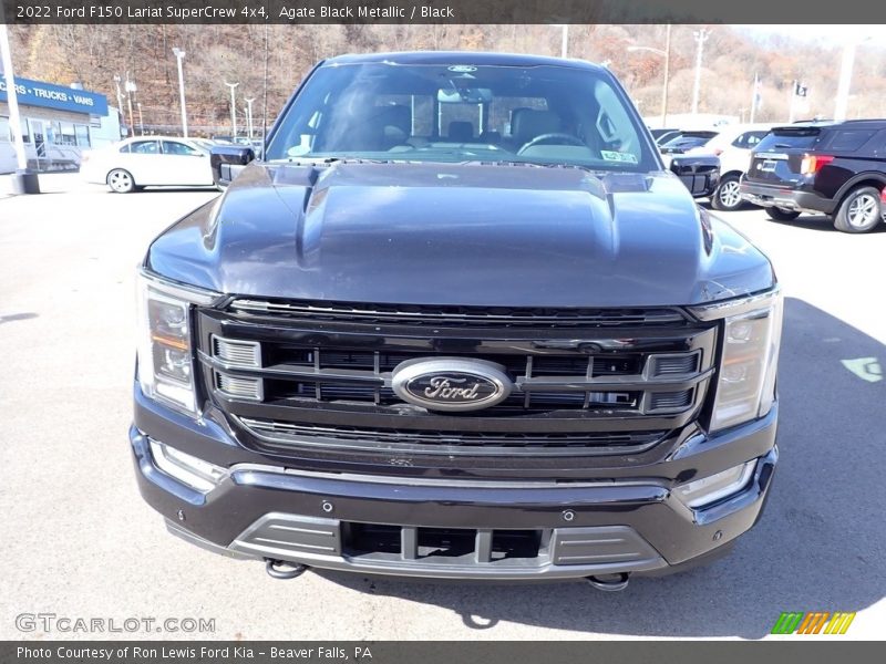 Agate Black Metallic / Black 2022 Ford F150 Lariat SuperCrew 4x4