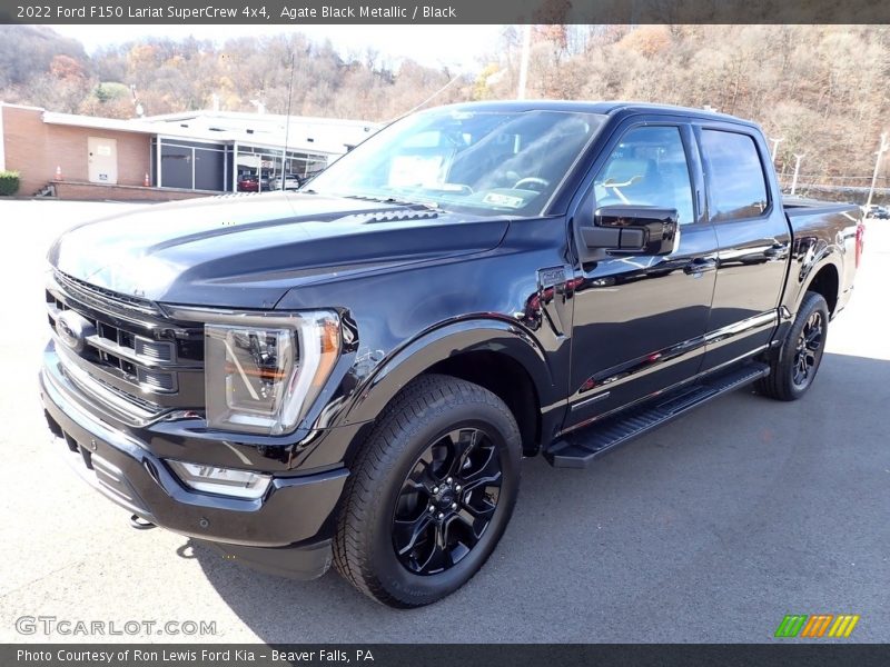 Agate Black Metallic / Black 2022 Ford F150 Lariat SuperCrew 4x4