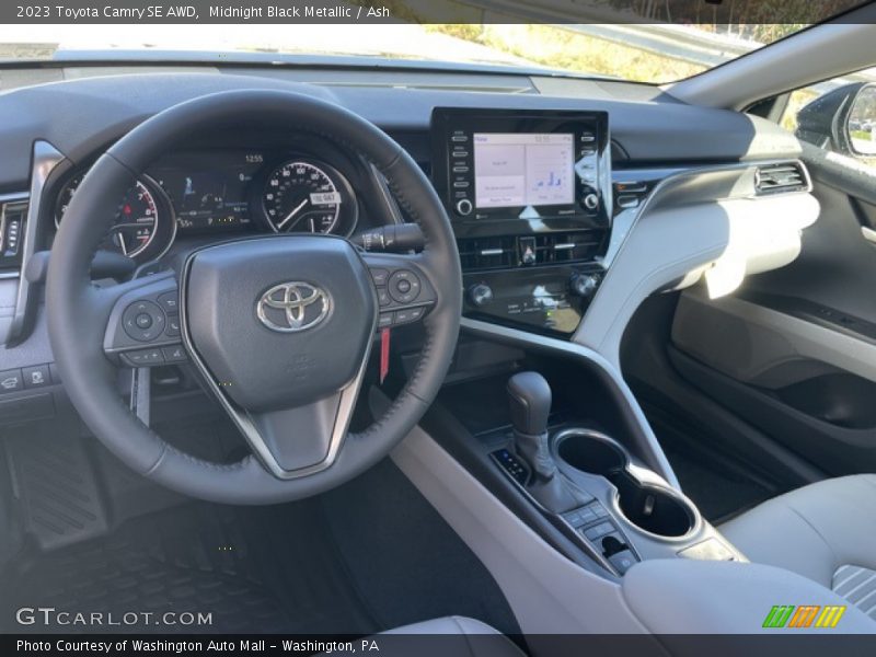 Midnight Black Metallic / Ash 2023 Toyota Camry SE AWD